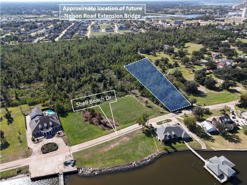 Drone facing S SW highlighted Street Bridge